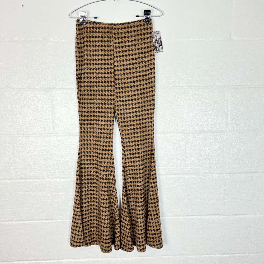 Bucketlist flare leggings pants size Small houndstooth